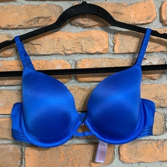Savage X Fenty Core Microfiber Lightly Lined Underwire T-Shirt Bra Blue Size 34C - Picture 1 of 6